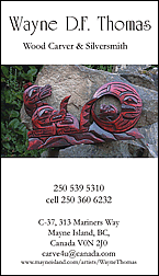 Business Card for Native Wood Carver